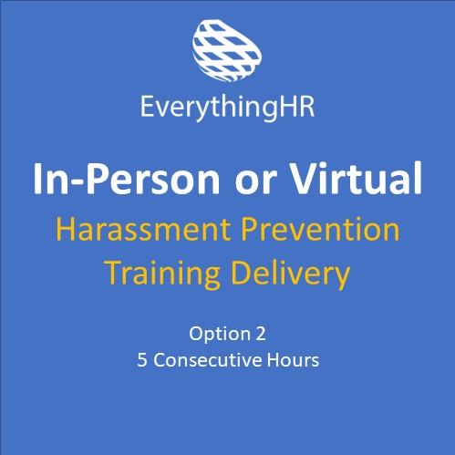 Harassment Prevention Training In-person or Virtual