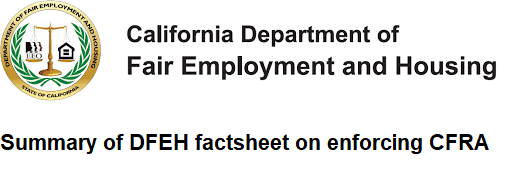 DFEH CFRA Summary factsheet